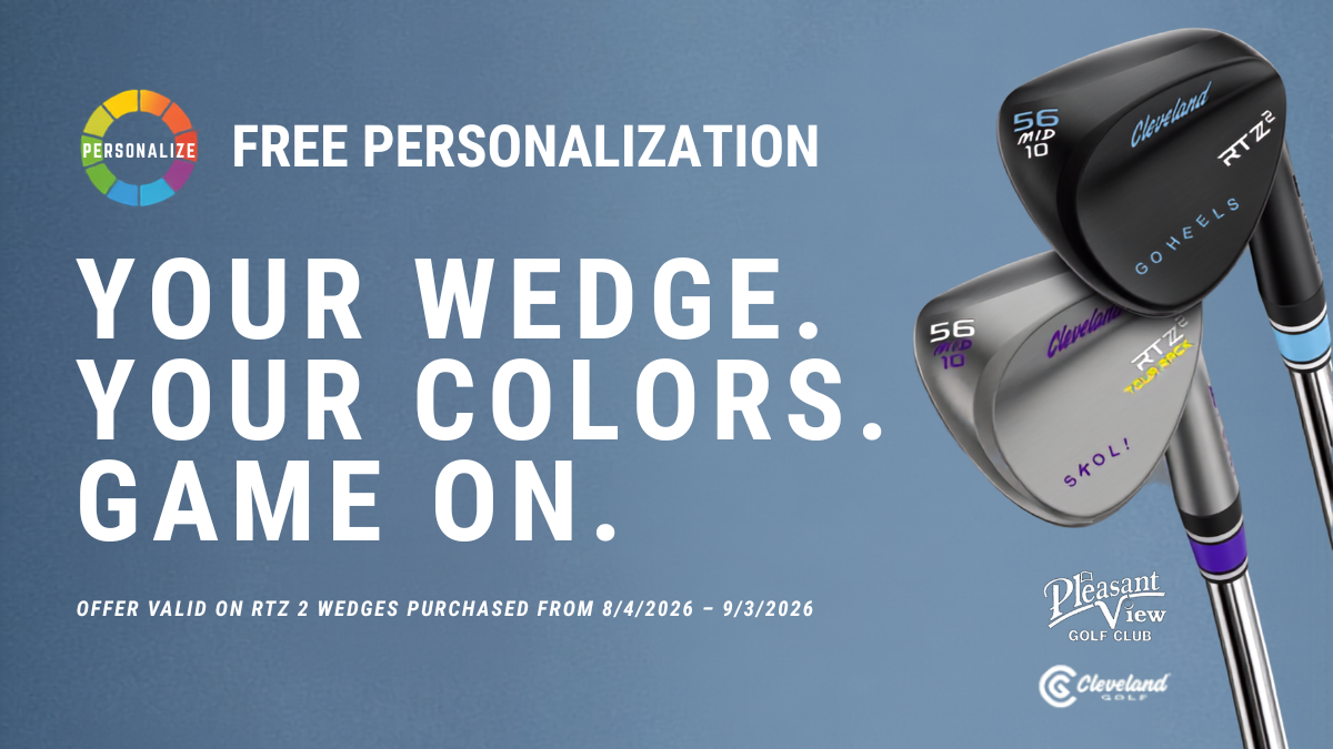 Pre-Launch Offer: Free Personalization on Cleveland RTZ-2 Wedges